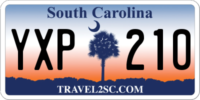 SC license plate YXP210
