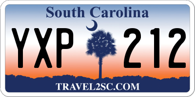 SC license plate YXP212