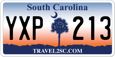 SC license plate YXP213