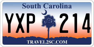 SC license plate YXP214