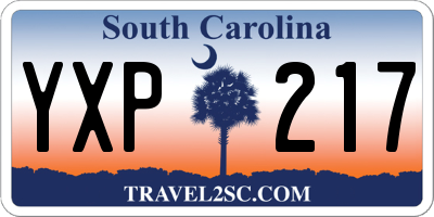 SC license plate YXP217