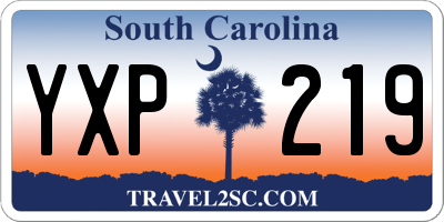SC license plate YXP219
