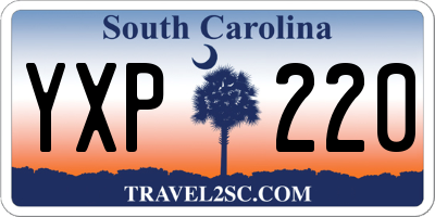SC license plate YXP220