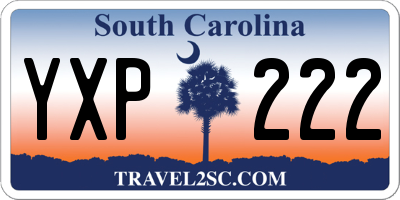 SC license plate YXP222