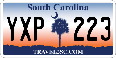 SC license plate YXP223