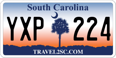 SC license plate YXP224