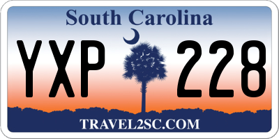 SC license plate YXP228