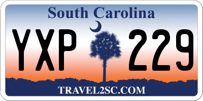 SC license plate YXP229