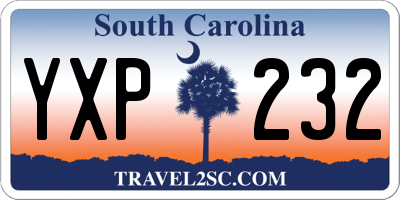 SC license plate YXP232