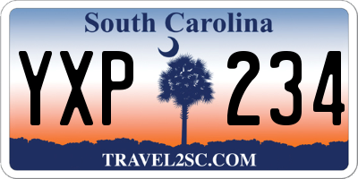 SC license plate YXP234