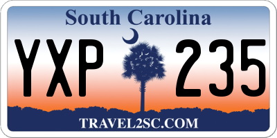 SC license plate YXP235