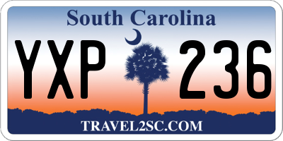 SC license plate YXP236