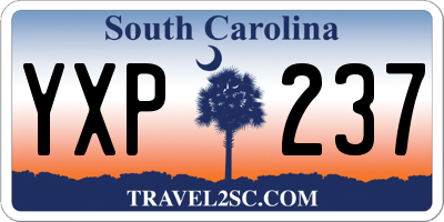 SC license plate YXP237