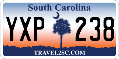 SC license plate YXP238