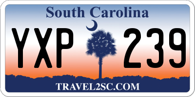 SC license plate YXP239