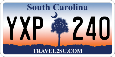 SC license plate YXP240