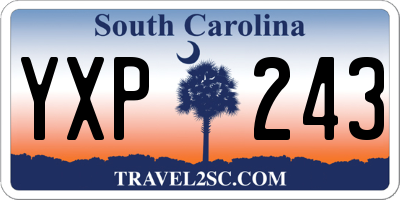 SC license plate YXP243