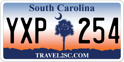 SC license plate YXP254