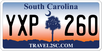 SC license plate YXP260