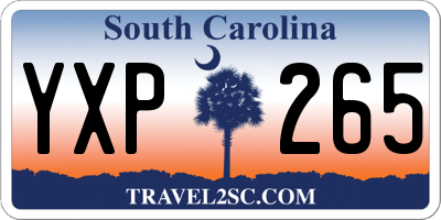 SC license plate YXP265