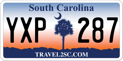 SC license plate YXP287