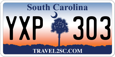SC license plate YXP303
