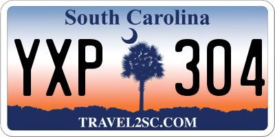 SC license plate YXP304
