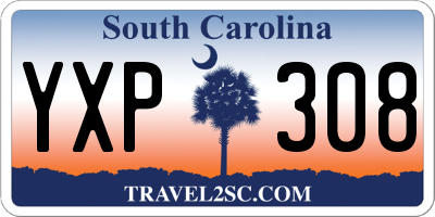 SC license plate YXP308