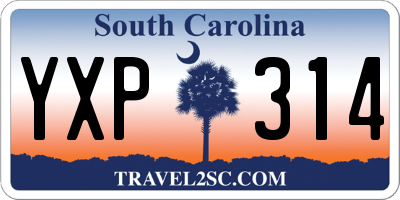 SC license plate YXP314