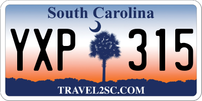 SC license plate YXP315