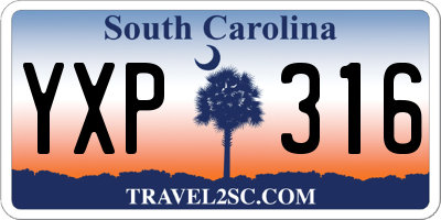 SC license plate YXP316