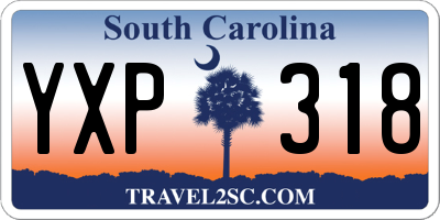 SC license plate YXP318