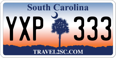 SC license plate YXP333