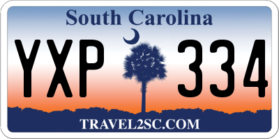 SC license plate YXP334