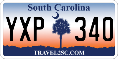 SC license plate YXP340