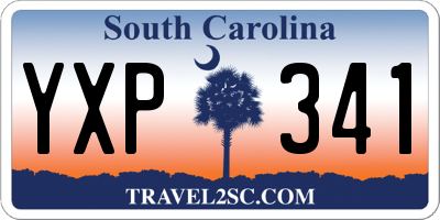 SC license plate YXP341