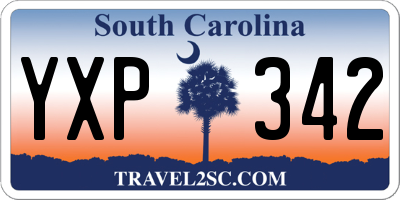 SC license plate YXP342