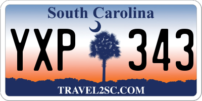 SC license plate YXP343