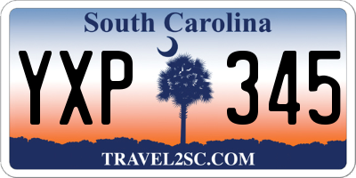 SC license plate YXP345