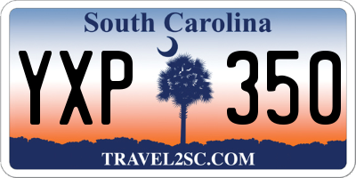 SC license plate YXP350