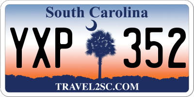 SC license plate YXP352