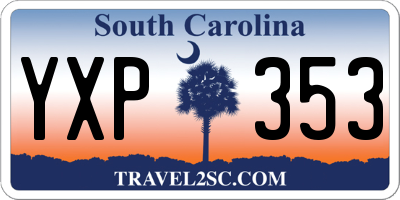 SC license plate YXP353