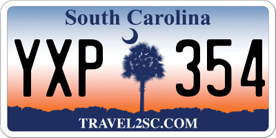 SC license plate YXP354