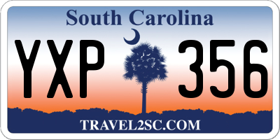 SC license plate YXP356