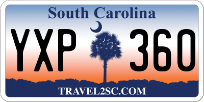 SC license plate YXP360