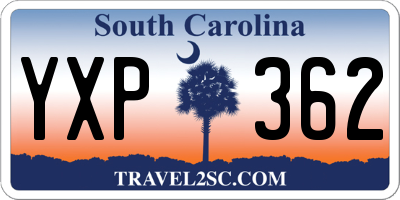 SC license plate YXP362