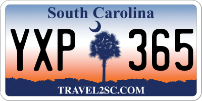 SC license plate YXP365