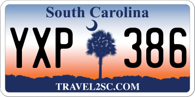 SC license plate YXP386