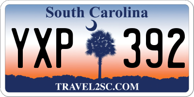 SC license plate YXP392