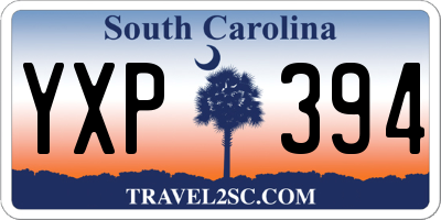 SC license plate YXP394